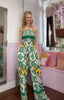 Halter Neck Lemon Jumpsuit / Green