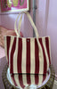 Seaside Stripe Canvas Tote Bag