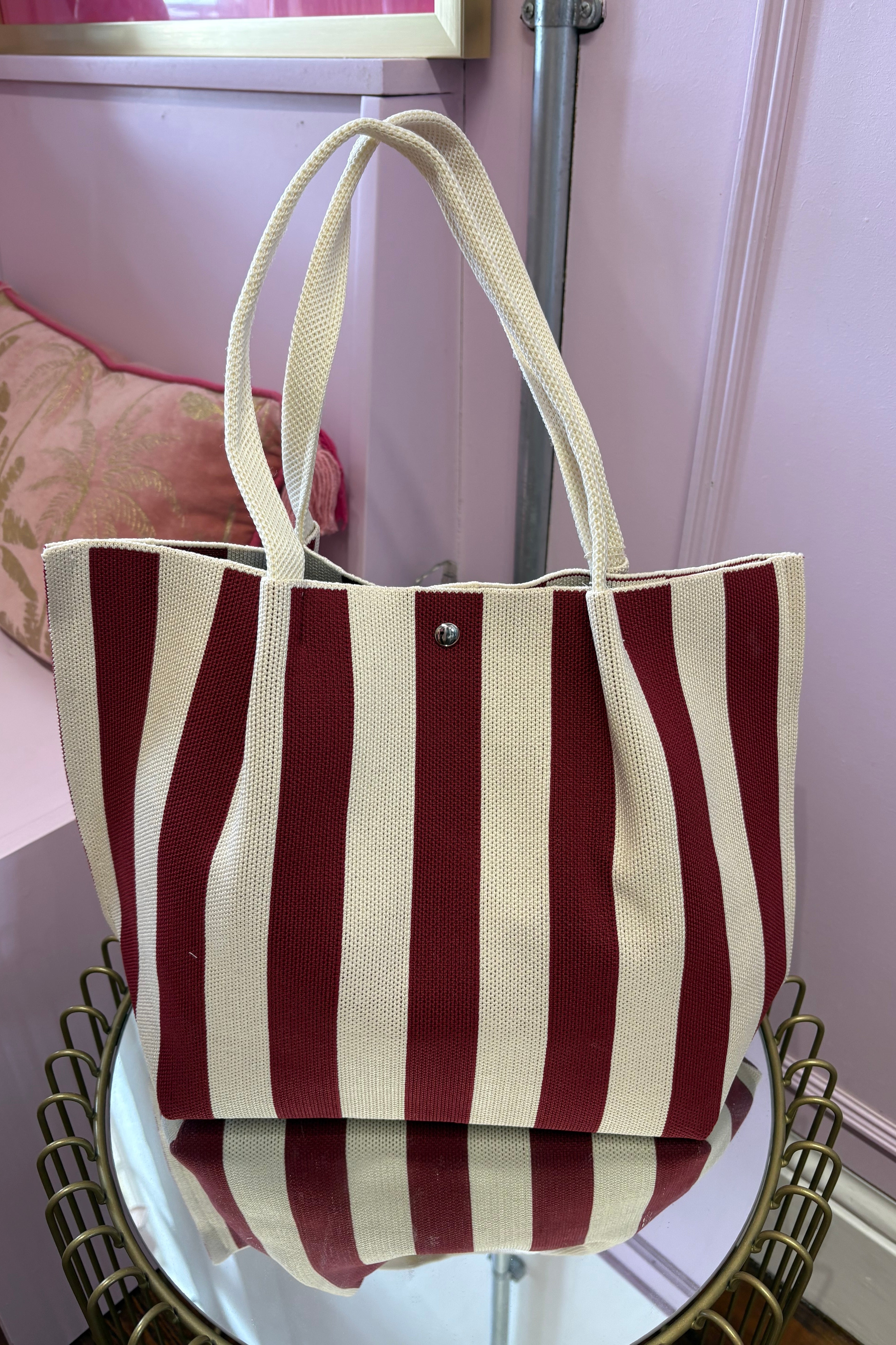 Seaside Stripe Canvas Tote Bag