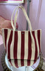 Seaside Stripe Canvas Tote Bag
