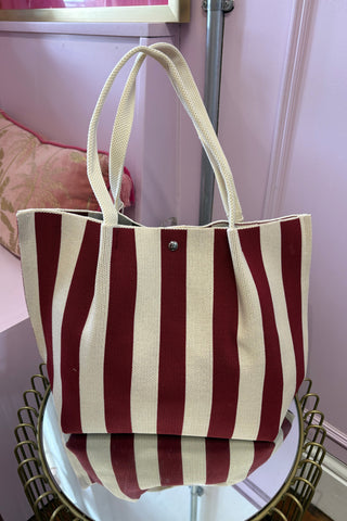Seaside Stripe Canvas Tote Bag