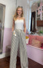 Striped Wide Leg Trousers