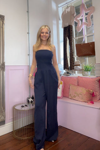 Bandeau Jumpsuit / Navy