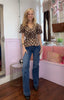 Polka Dot Puff Sleeved Top / Chocolate Brown