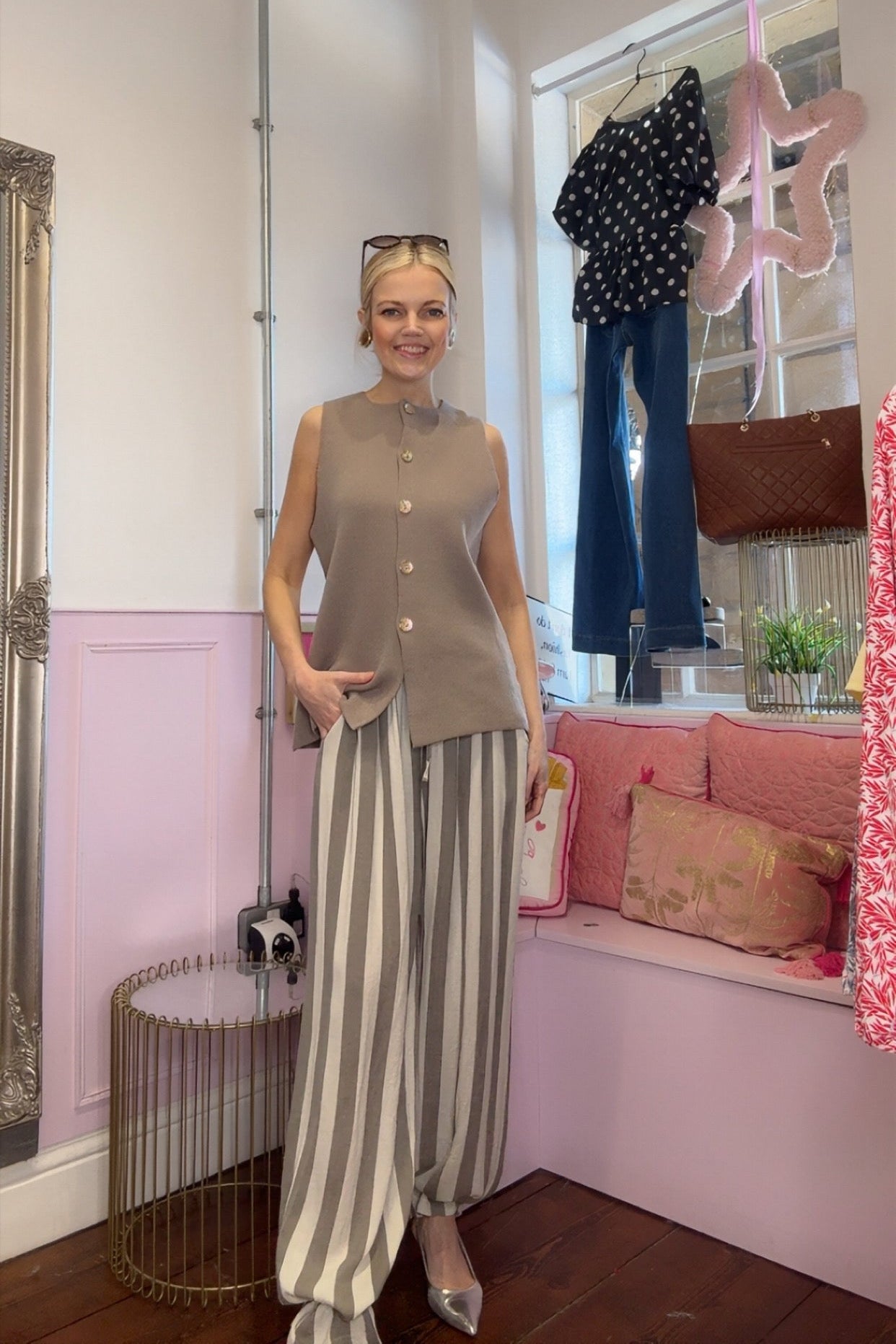 Knit Waistcoat / Taupe