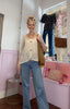 Short Sleeved Cardigan / Champagne