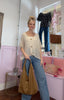 Short Sleeved Cardigan / Champagne