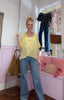 Short Sleeved Cardigan / Lemon