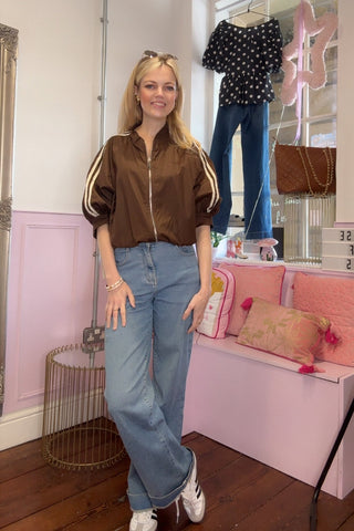 Two Stripe Lightweight Jackets / Chocolate