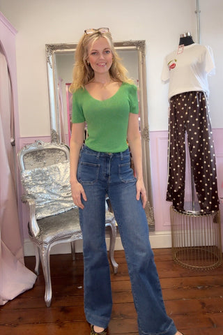 Lightweight Knit Top / Green