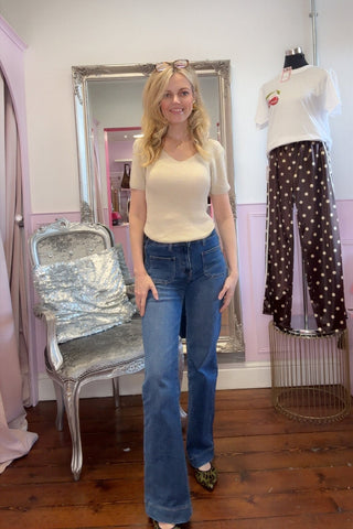 Lightweight Knit Top / Beige