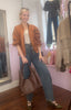 Suede Bomber Jacket / Rust