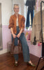 Suede Bomber Jacket / Rust