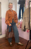 Suede Bomber Jacket / Rust