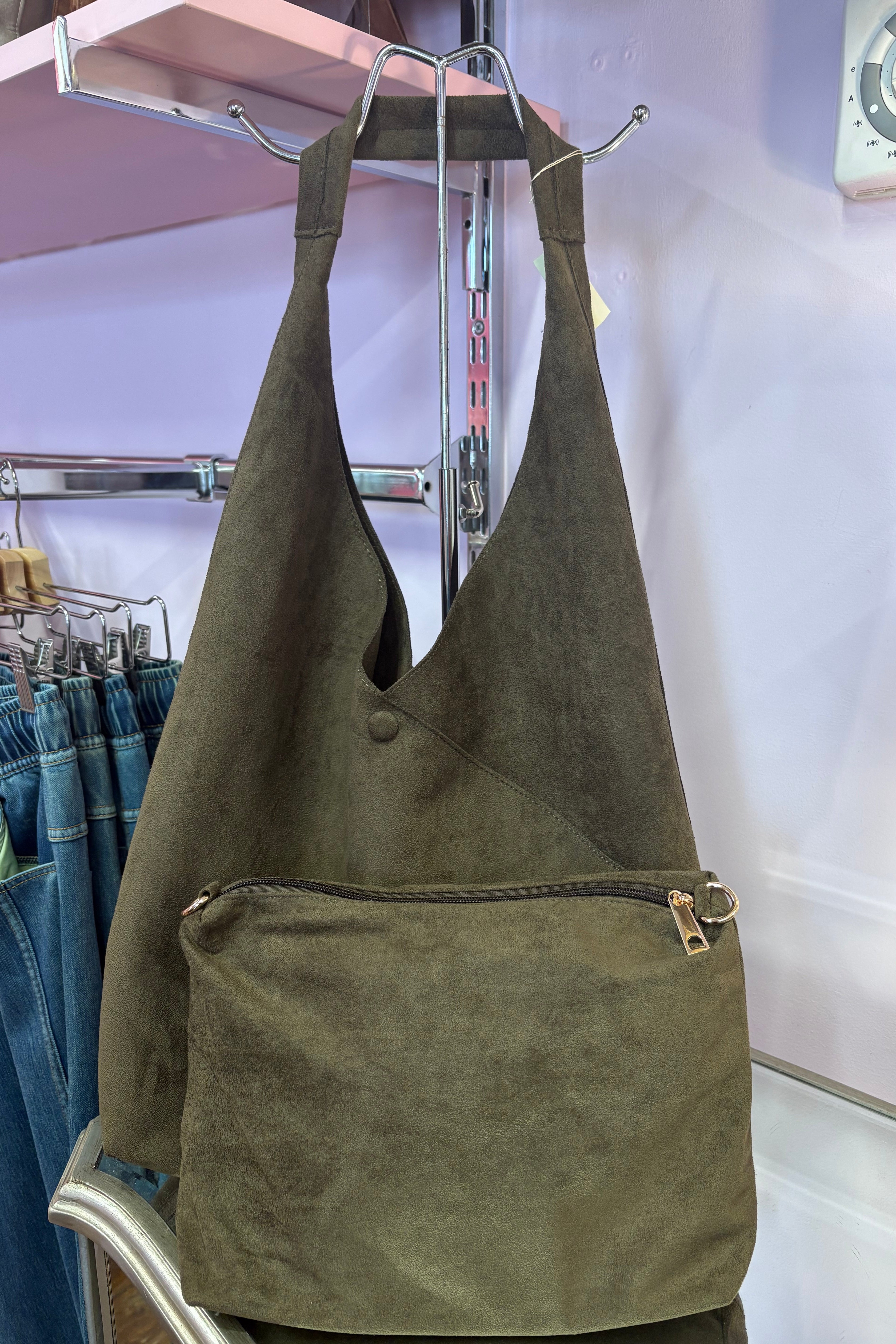 Slouchy Shoulder Bag / Khaki