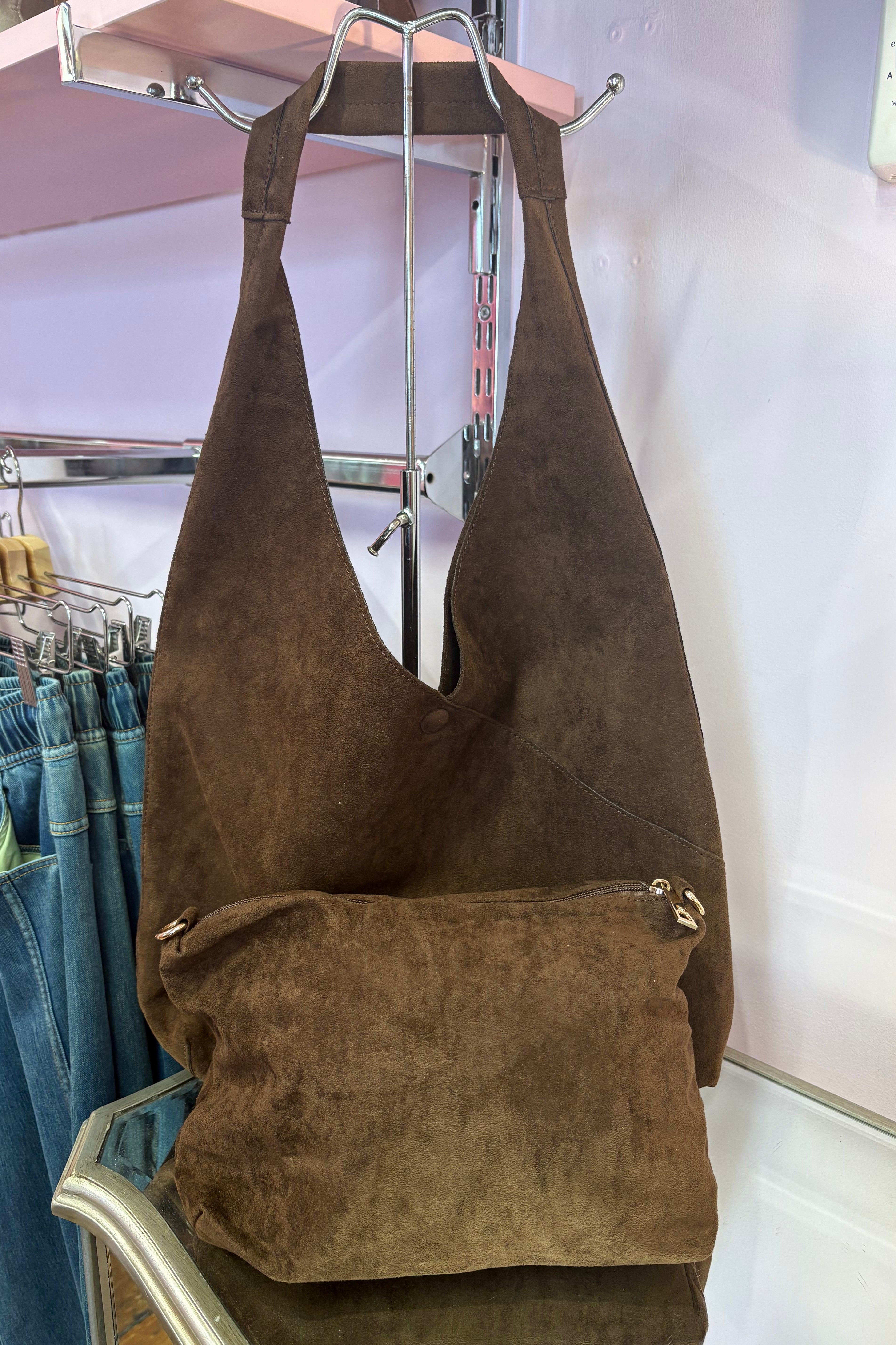 Slouchy Shoulder Bag / Chocolate