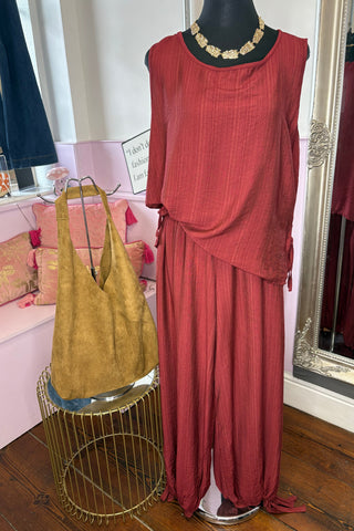 Two Piece Boho Set / Rust