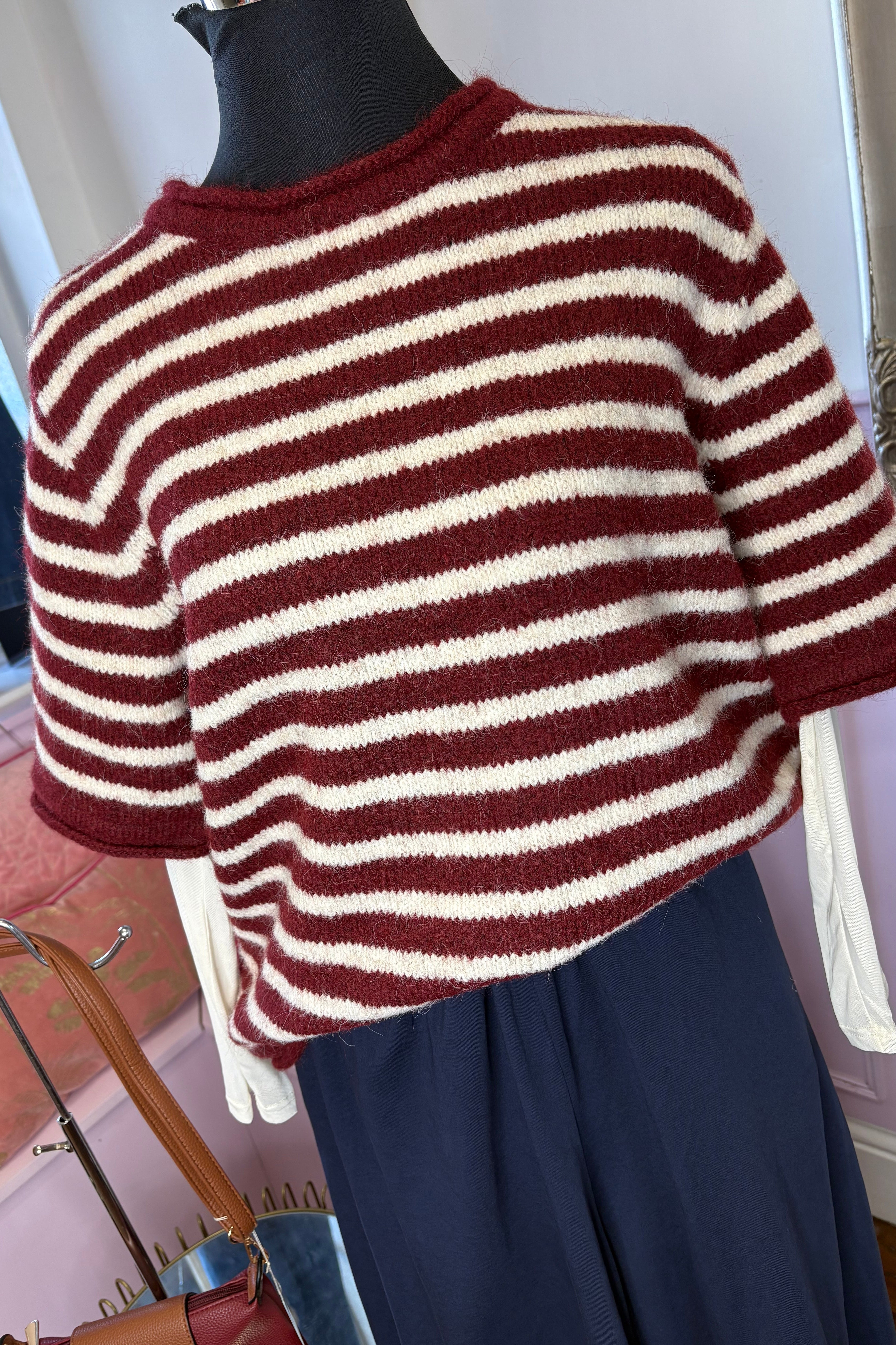 Short Sleeved Striped Jumper