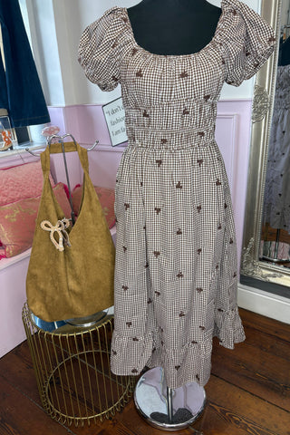 Gingham Midi Dress