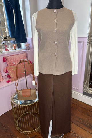 Knit Waistcoat / Taupe
