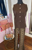 Knit Waistcoat  / Chocolate
