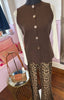 Knit Waistcoat  / Chocolate