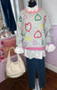 Love Heart Embroidered Jumper / Grey