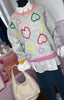 Love Heart Embroidered Jumper / Grey