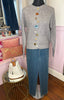 Wonky Button Ribbed Cardigan