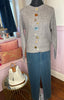 Wonky Button Ribbed Cardigan