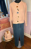 Wonky Button Ribbed Cardigan