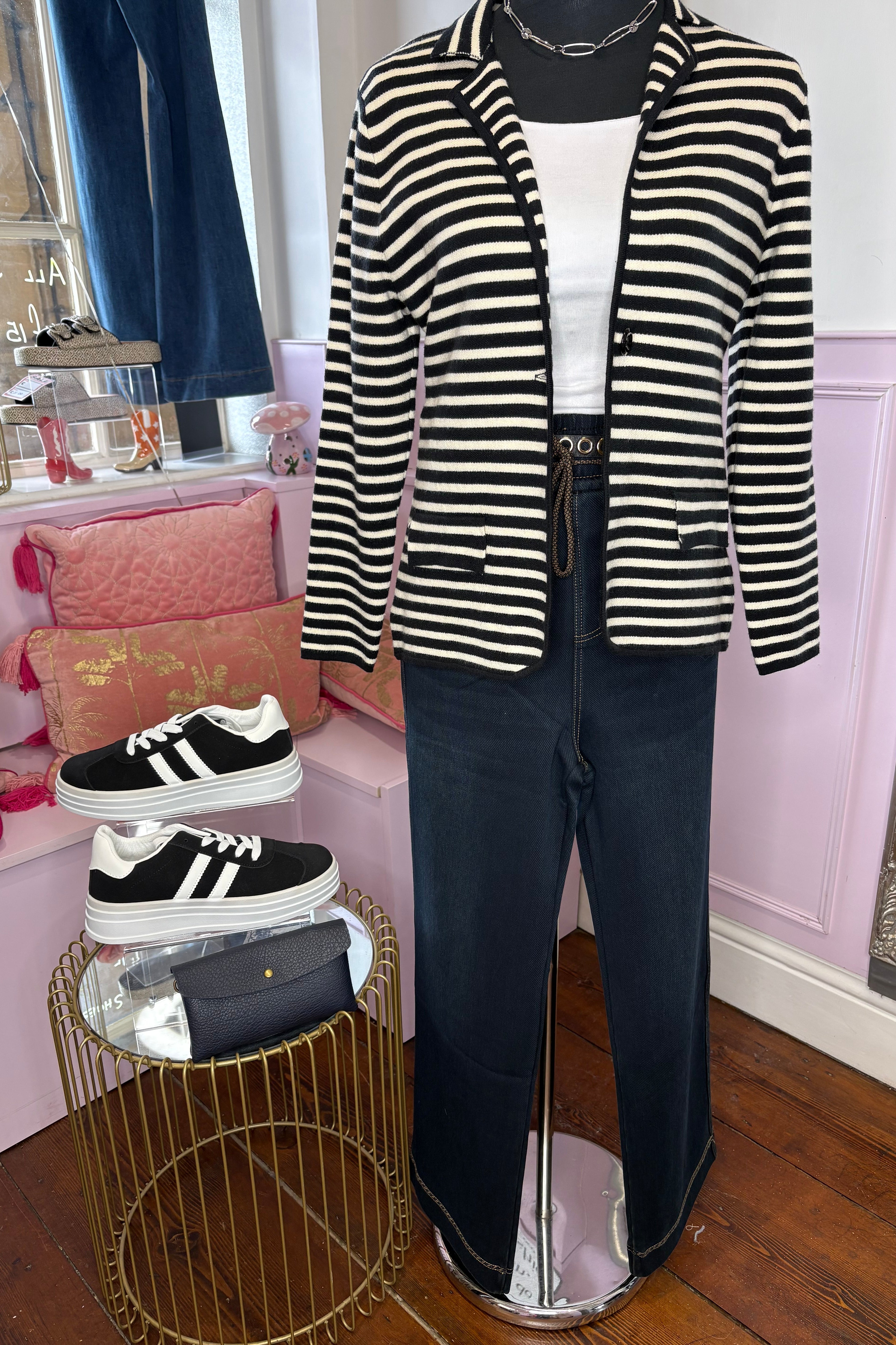 Striped Knit Blazer