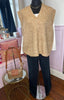 Over-sized V-Neck Knit Vest