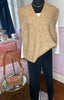 Over-sized V-Neck Knit Vest