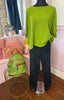 Italian Knit Three Quarter Sleeved Top