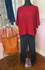 Italian Knit Three Quarter Sleeved Top