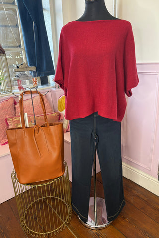 Italian Knit Three Quarter Sleeved Top
