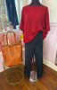 Italian Knit Three Quarter Sleeved Top