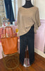 Italian Knit Three Quarter Sleeved Top