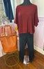 Italian Knit Three Quarter Sleeved Top