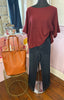 Italian Knit Three Quarter Sleeved Top