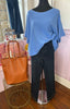 Italian Knit Three Quarter Sleeved Top