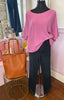 Italian Knit Three Quarter Sleeved Top